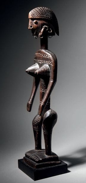 ? Belle statuette féminine dite Jonyeleni,...