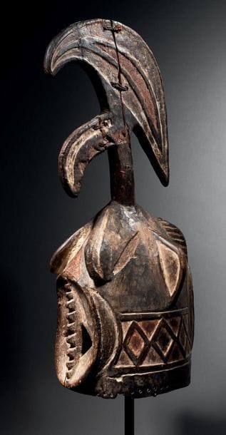 ? Masque Heaume Janus Karanga, style Yatanga,...