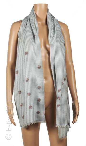 CHANEL
STYLE in cashmere and silk striped...