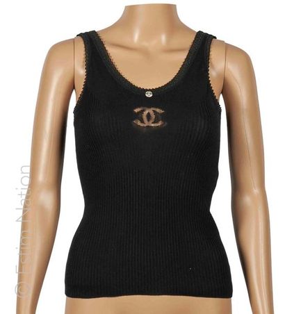 CHANEL (2010)
TOP en coton et soie côtelé...