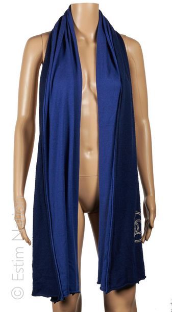 CHANEL
ETOLE en cachemire bicolore bleu et...