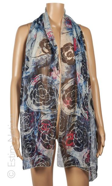 CHANEL
ETOLE in camellia printed chiffon,...