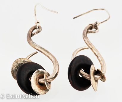 BOUCLES D'OREILLES ARGENT
Pair of 800/°°...