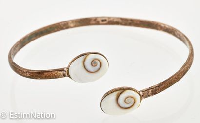 925/°° silver bracelet with two mother-of-pearl...