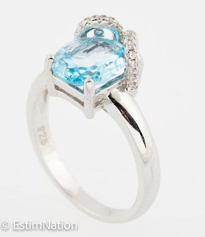 BAGUE ARGENT TOPAZE
Silver ring (925/°°)...