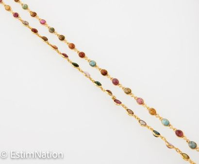 SAUTOIR VERMEIL TOURMALINES MULTICOLORES...