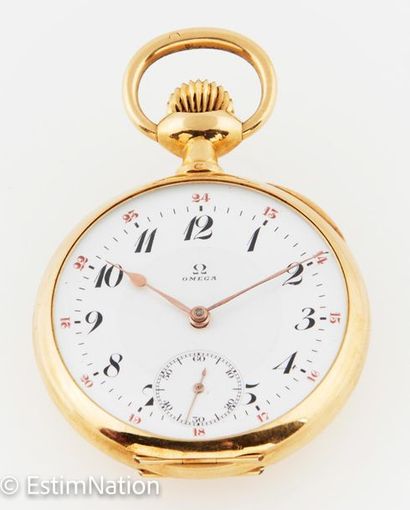 OMEGA
Pocket watch in 18K 750 thousandths...