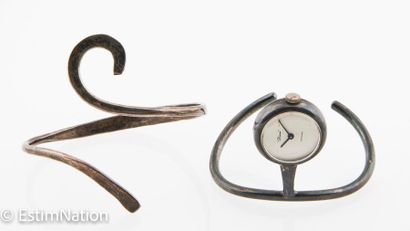 LOT ARGENT MONTRE
Set in silver 800/°° composed...