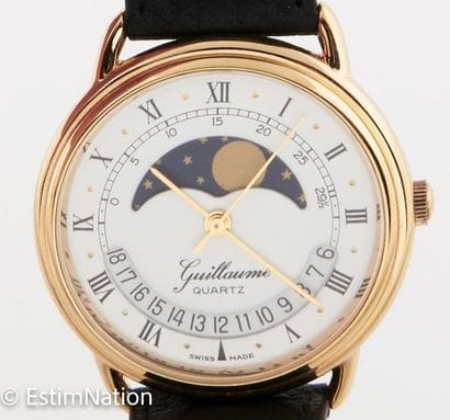 GUILLAUME
Gold-plated city watch with quartz...