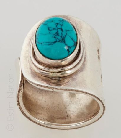 BAGUE TURQUOISE
925/°° silver ring centered...