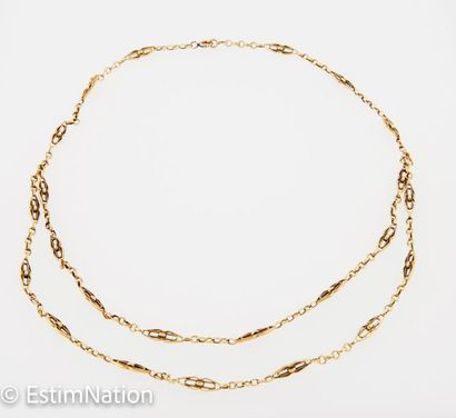 COLLIER OR
Double row necklace in 18K (750/°°)...