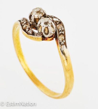 BAGUE OR PLATINE DIAMANT
Ring in 18K (750/°°)...