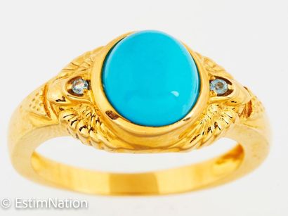 BAGUE VERMEIL TURQUOISE TOPAZES
Ring in 925/°°...