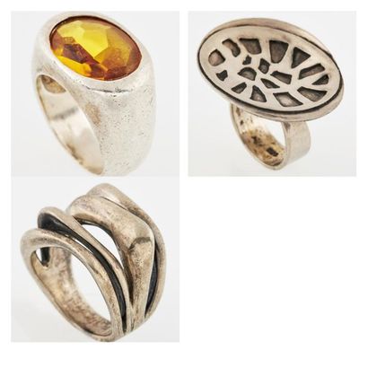 LOT Bagues
Set of 925/°° and 800/°°° silver...