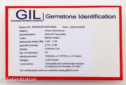 TANZANITE 2.20 CARAT
Tanzanite cushion size...