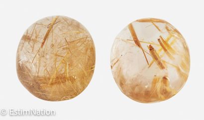 QUARTZ RUTILE
Set of two rutile quartz cabochon....