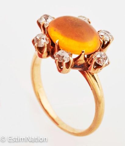 BAGUE OR
14K (585/°°) yellow gold ring centered...