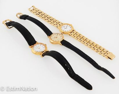 LOT DE MONTRES
A set including a gold-plated...