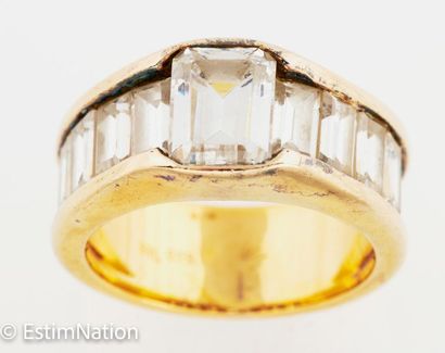 BAGUES VERMEIL 
Two rings in 925°/00 vermeil:...