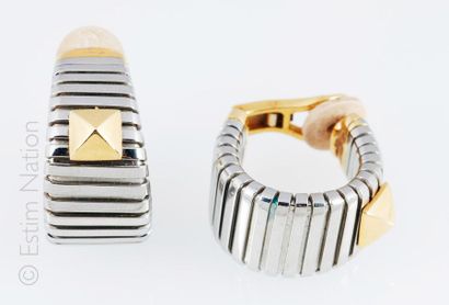BULGARI. TUBOGAS
Pair of clip earrings in...