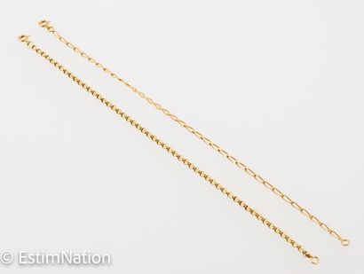 BRACELETS OR
Set of two 18K gold bracelets...