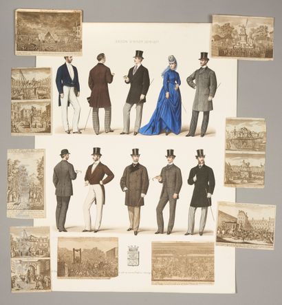 PARIS ET DIVERS
Ensemble d'estampes comprenant...