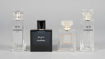 CHANEL
Réunion de quatre flacons de parfums...