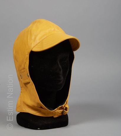 ANONYME
Saffron leather aviator cap (T U...