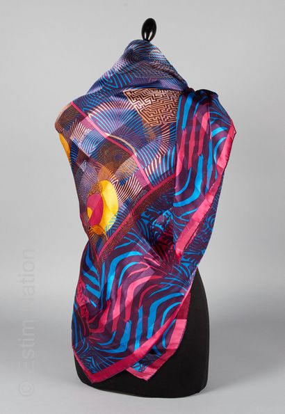 LANVIN
LARGE SILK SQUARE printed with a geometrical...