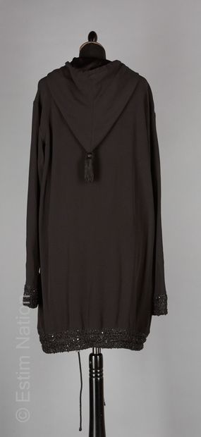 BY SASHA
SWEATER DRESS in black crepe, passementerie...
