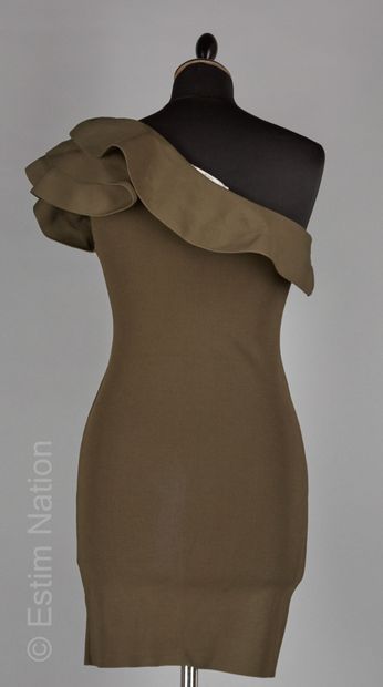 VALENTINO
Asymmetrical stretch khaki ribbed...