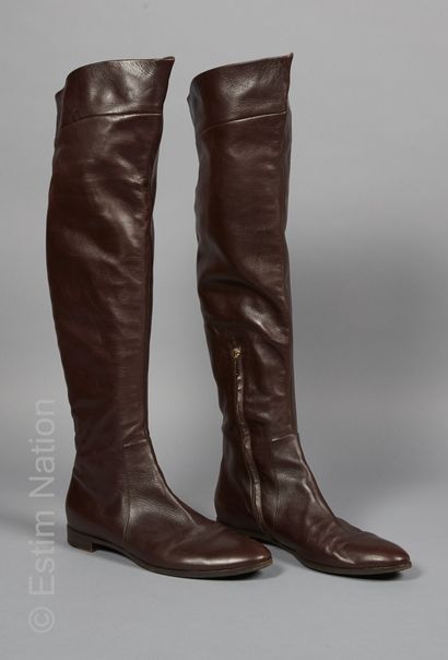 Sergio ROSSI
TWO PAIRS OF RIDER BOOTS : the...