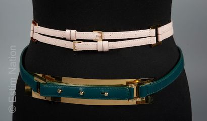 Elie SAAB
TWO leather BELTS: the first with...