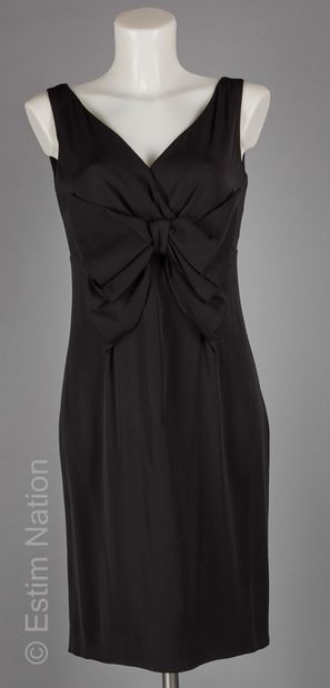 VALENTINO
COCKTAIL DRESS in black silk decorated...