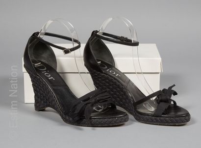 CHRISTIAN DIOR
PAIR OF espadrille-style wedge...