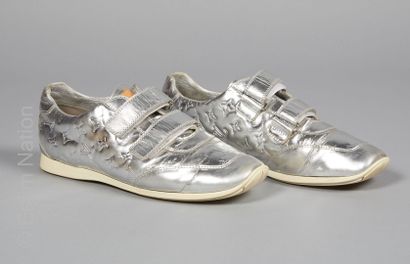 LOUIS VUITTON
PAIR OF TRAINERS in silver...