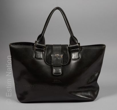 LONGCHAMP
CABAS in black glazed calfskin,...