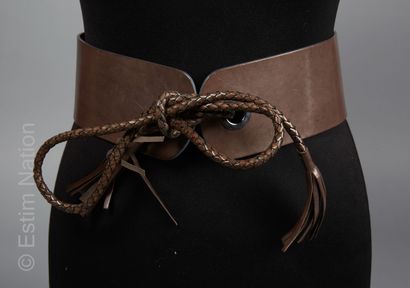 Max MARA
Smoked chocolate leather BELT with...