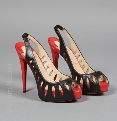 Christian LOUBOUTIN
Pair of black leather...