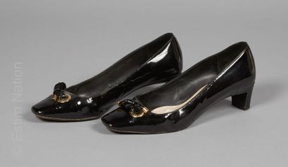 CHRISTIAN DIOR
Pair of black patent leather...