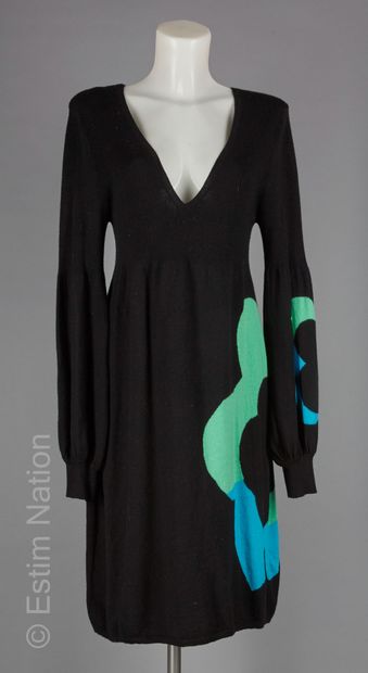 JÉRÔME L'HUILLIER
Black wool knit dress with...