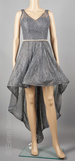 CORIZZI
Cocktail dress in steel polyester...