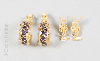 Yves Saint LAURENT
Pair of gilt metal CREOLES...