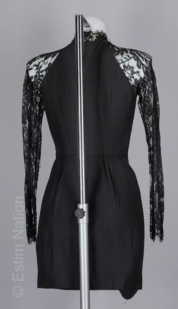 LOVER
ROBE en acétate et nylon noir, haut...