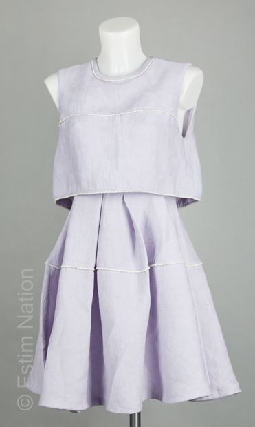 SANDRO
ROBE bustier en crêpe noir ornée d'un...