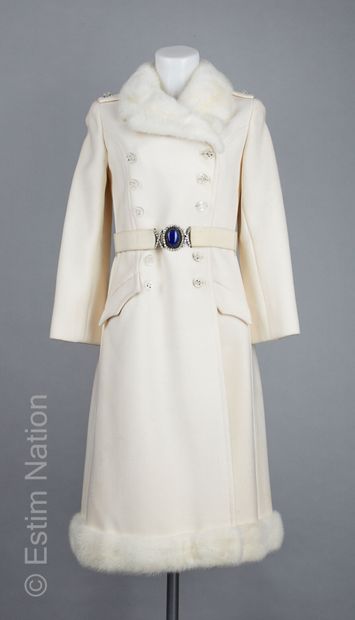 ANONYME Vintage 
MANTEAU en gabardine de...
