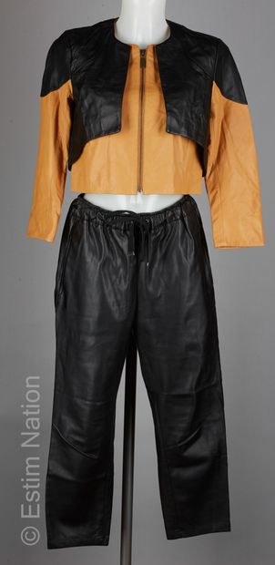 ASOS
COURTE VESTE en cuir perforé noir et...
