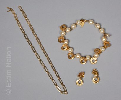 CECILE JEANNE, MONET
DEMI PARURE en métal...