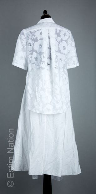 POUSTOVIT
ROBE en coton ajouré blanc à décor...