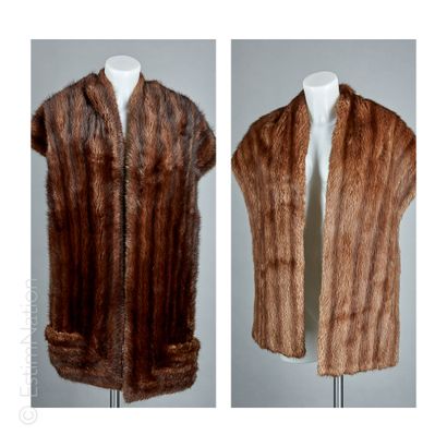 ANONYME Vintage 
DEUX ETOLES en vison dont...